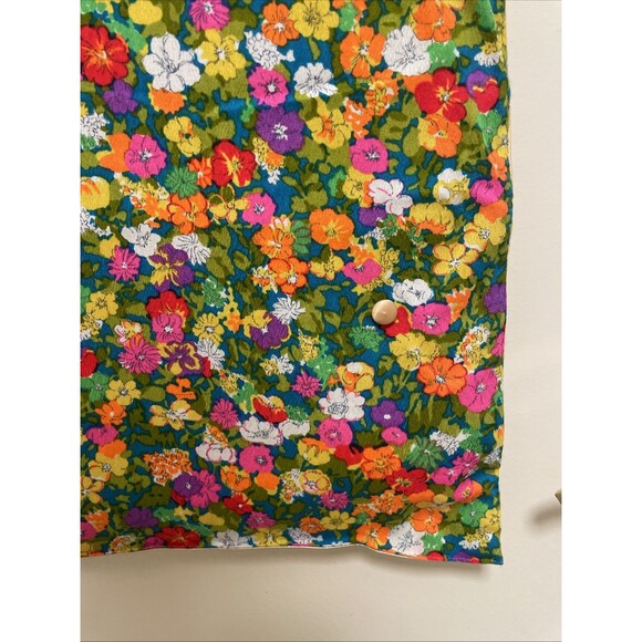 VTG Mod Brightly Colored Floral Travel Hanging Toiletry Bag Makeup Organizer 70s - Picture 4 of 10